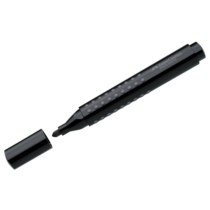 Маркер перманентный Faber-Castell "Grip 1504" черный, пулевидный, 2,0мм