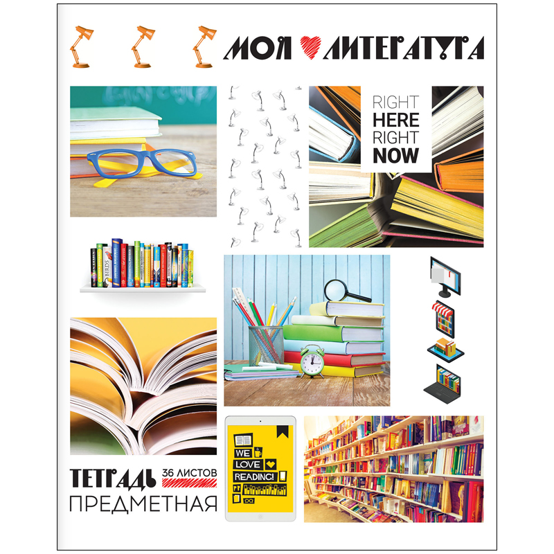 Тетрадь предметная 36л. ArtSpace "Копилка знаний" - Литература, ВД-лак