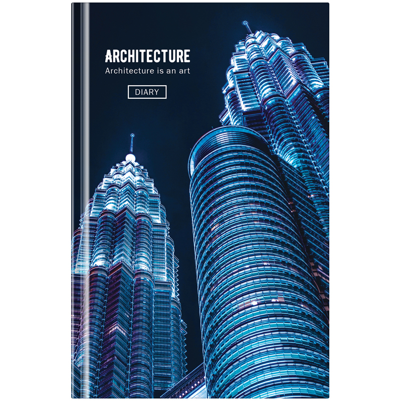 Ежедневник недатир. A5, 136л., 7БЦ OfficeSpace "Путешествия. Architecture", глянцевая ламинация