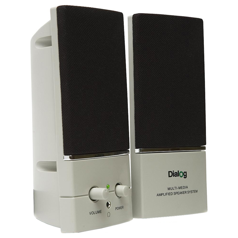 Колонки Dialog Melody AM-11W, 2*3w RMS, White, Пластик