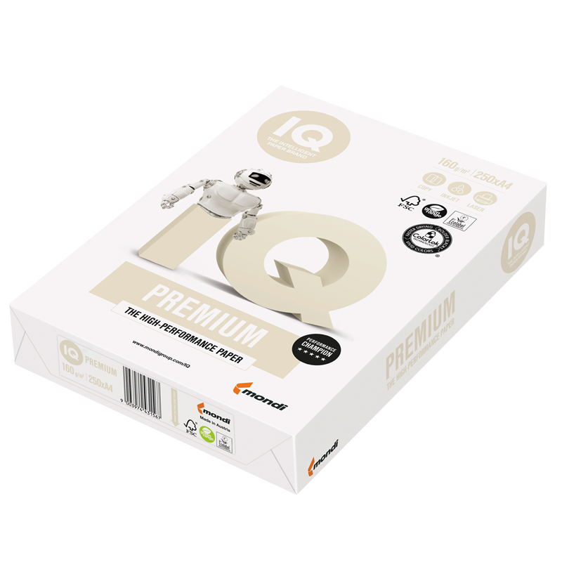 УЦЕНКА-Бумага IQ "Premium" А4, 160г/м2, 250л., 172%