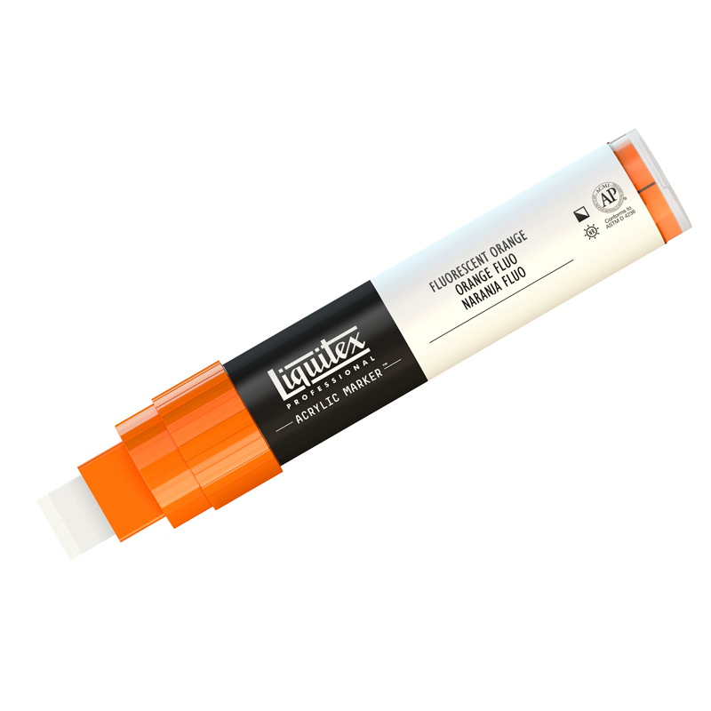 Маркер акриловый Liquitex "Paint marker Wide" 15мм, оранжевый флуоресцентный