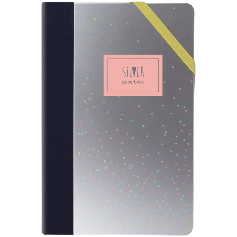 Ежедневник недатир. A5, 104л., пластик, Milan "Silver Pink", серебряный