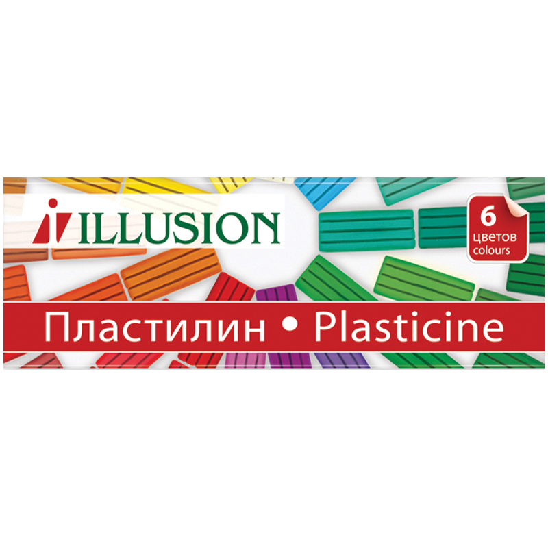 Пластилин Гамма "Illusion", 06 цветов, 84г, картон