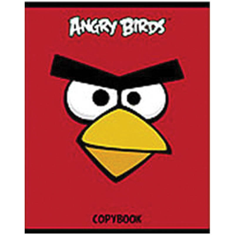Тетрадь 48л. А5 клетка "ANGRY BIRDS", выборочный лак
