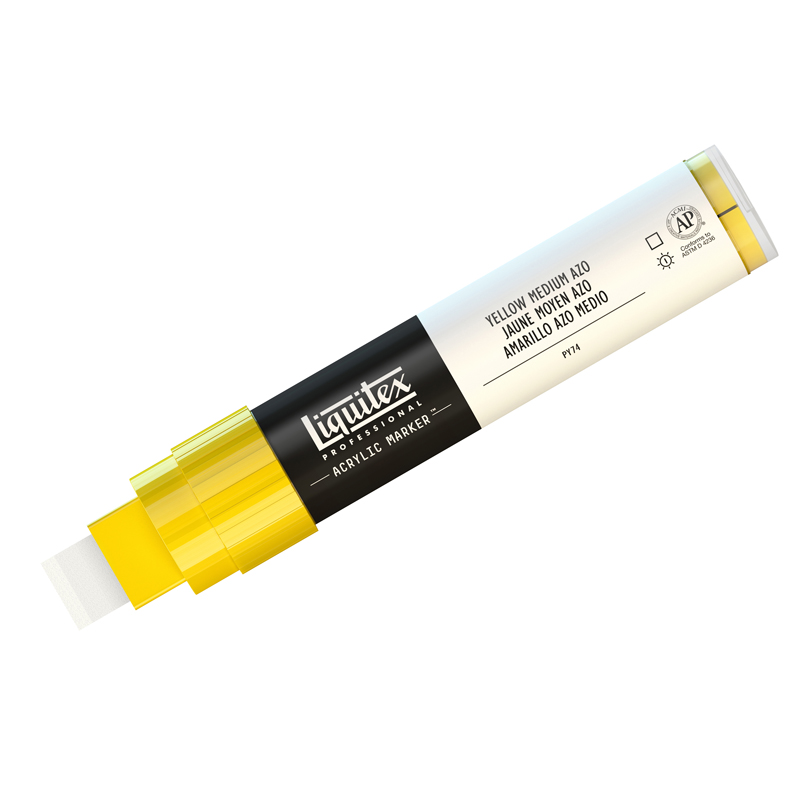 Маркер акриловый Liquitex "Paint marker Wide" 15мм, желтый средний