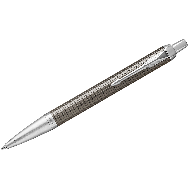 Ручка шариковая Parker "IM Premium Dark Espresso Ciselled CT" синяя, 1,0мм, кнопочн., подар. уп.