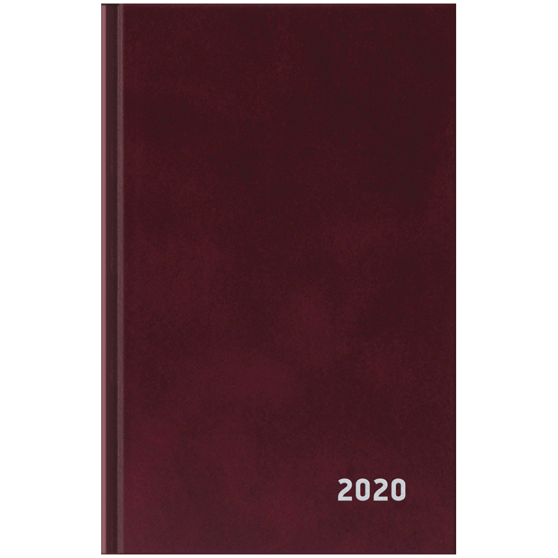 Ежедневник датир. 2020г., A5, 168л., бумвинил, OfficeSpace, бордовый