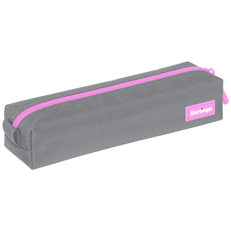 Пенал мягкий 195*50*40 Berlingo Color Zone "Grey-pink", полиэстер