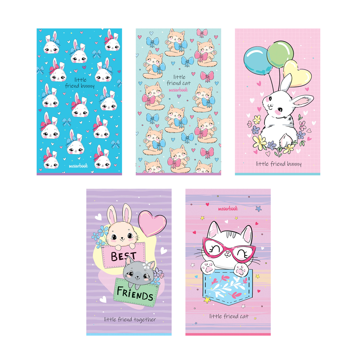 Блокнот А7 48л. на склейке ArtSpace "Cute animals"