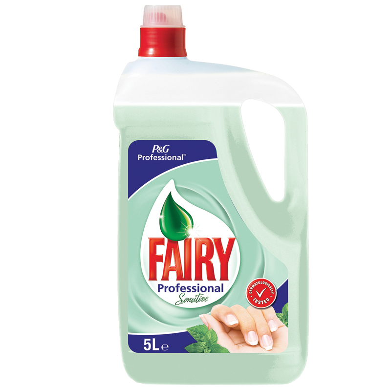 Средство для мытья посуды Fairy Professional Sensitive "Зеленый чай", канистра, 5л
