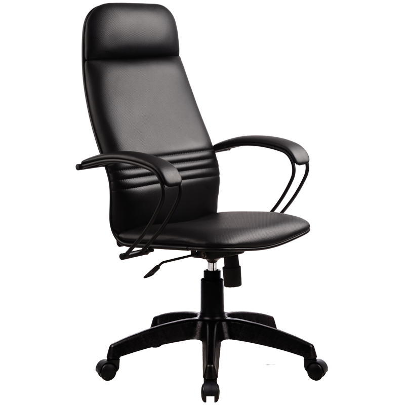 Кресло руководителя Метта "Business" BP-1 PL кожа черная "NewLeather" №721, мех. качания