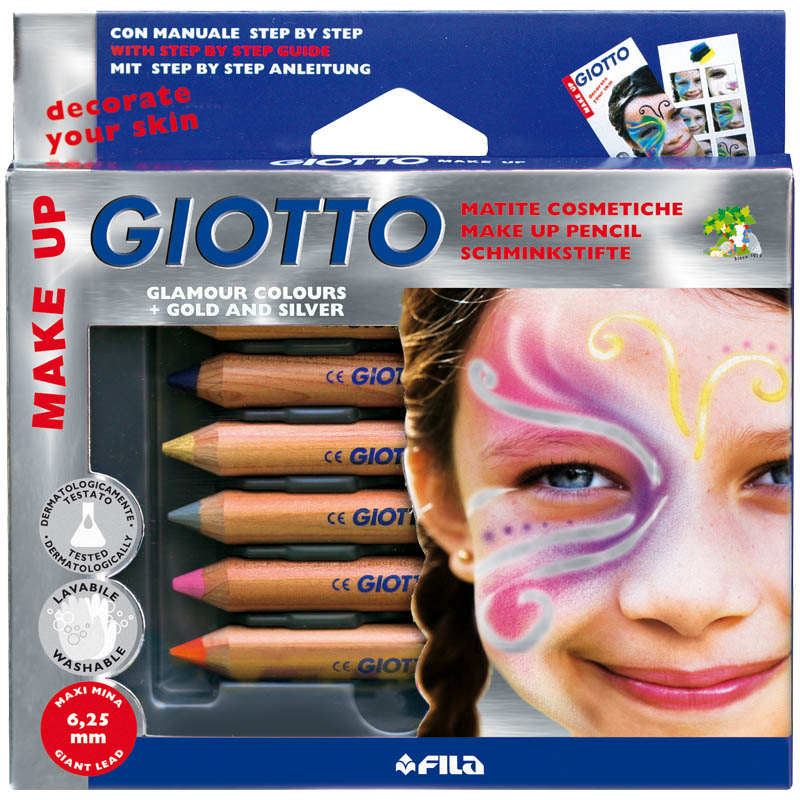 Карандаши для грима Giotto "Make Up Classic", 06 цветов, картон, европодвес