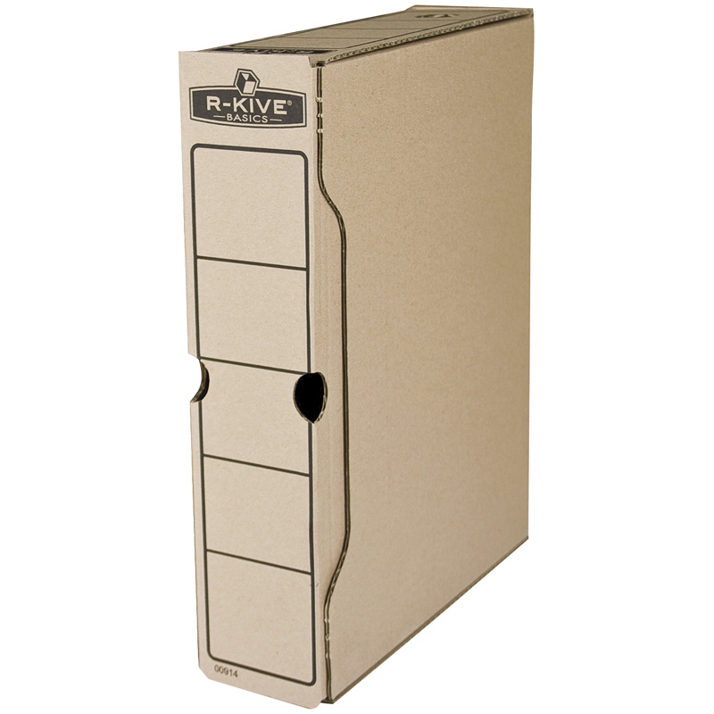 Короб архивный FELLOWES "Basic" 80*260*325, гофрированный картон, крафт