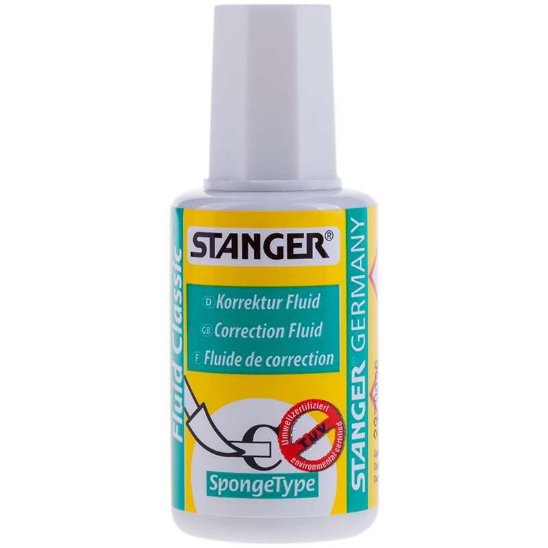 Корректирующая жидкость Stanger, 18мл, с губчатым аппликатором