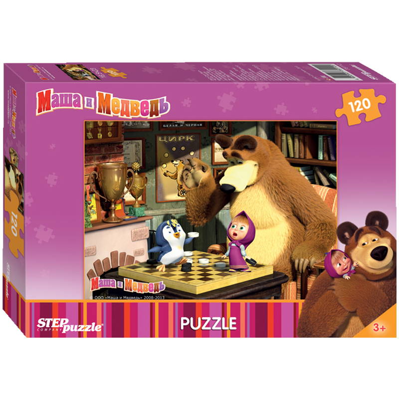 Пазл  120 эл. Step Puzzle "Маша и Медведь"
