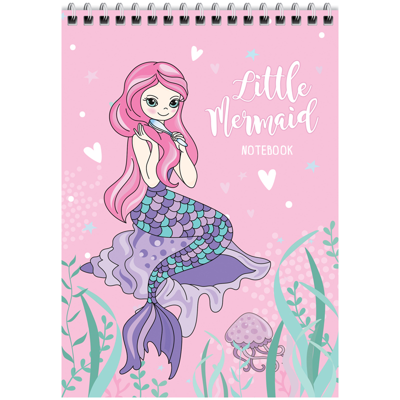 Блокнот А5 40л. на гребне ArtSpace "Русалки. Little mermaid-2"