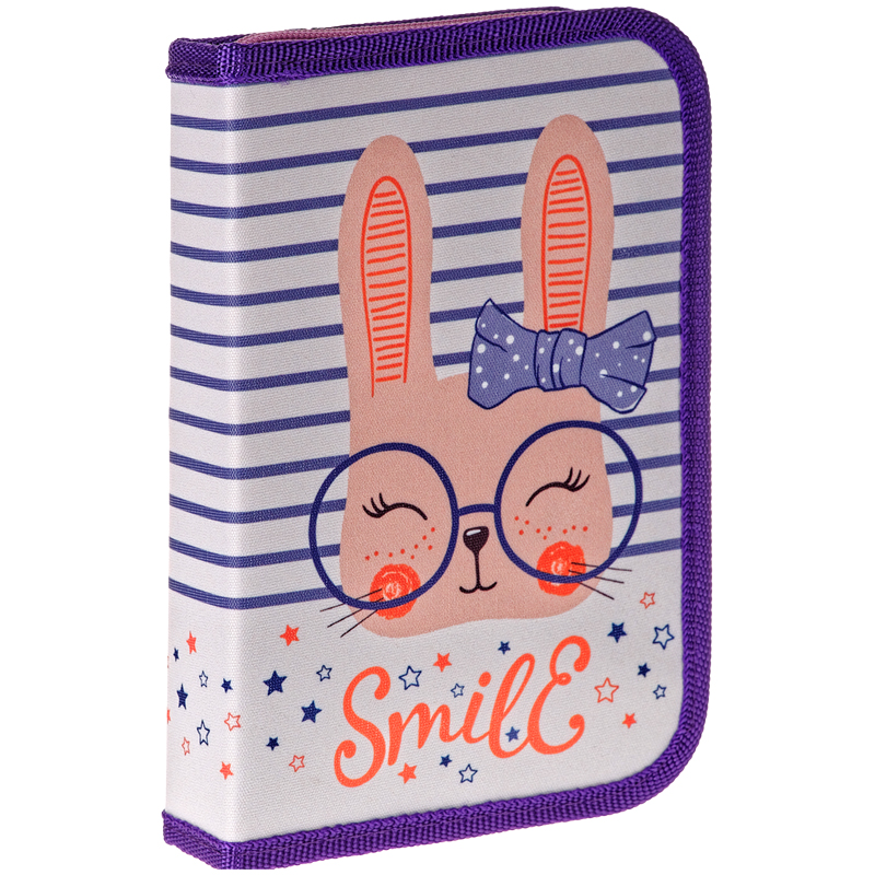 Пенал 1 отделение, 200*130 ArtSpace "Smile", две откидные секции, ткань