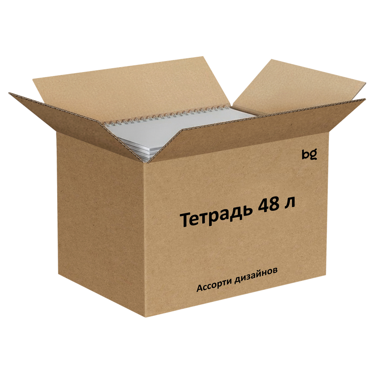 УЦЕНКА - Тетрадь 96л., А4 клетка на гребне BG "Ассорти"