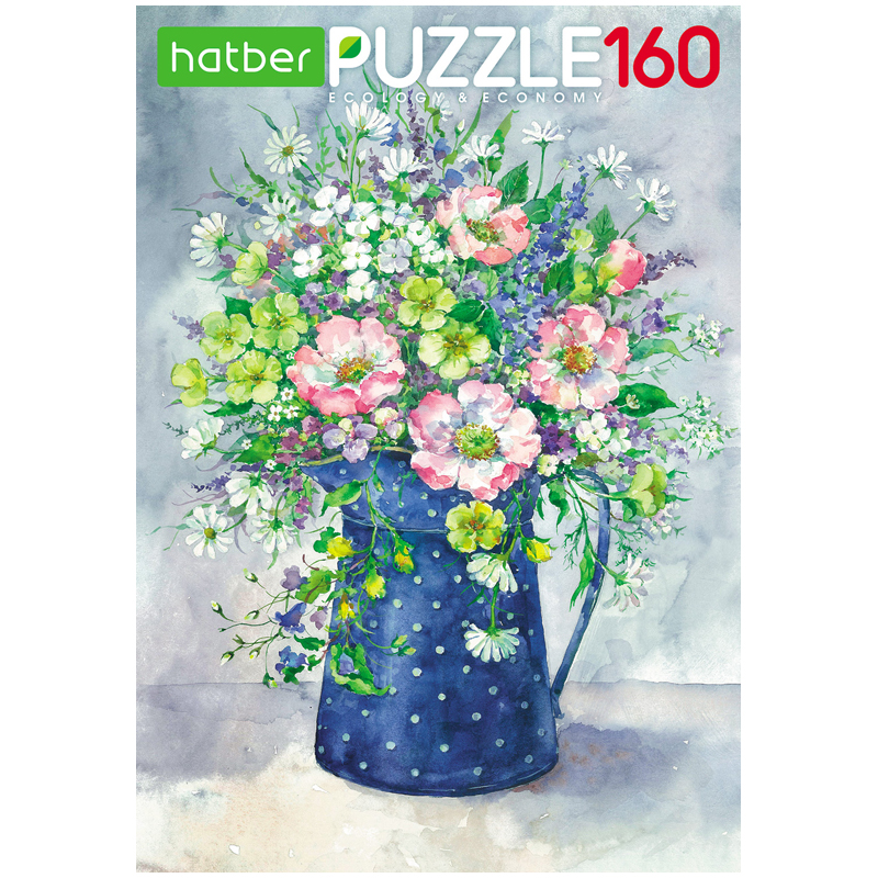 Пазл  160 эл. Hatber "Eco. Акварельный букет"