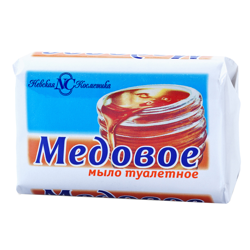 Мыло туалетное Невская Косметика "Медовое", бумажная обертка, 90г