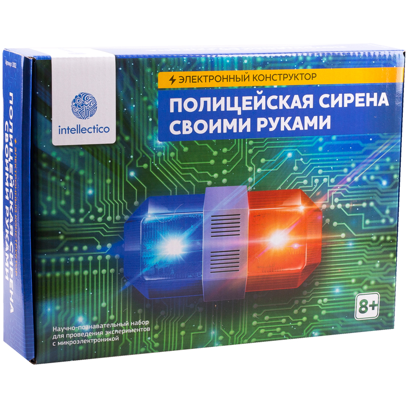 Набор научно-познавательный Intellectico "Электронный конструктор. Полицейская сирена своими руками"