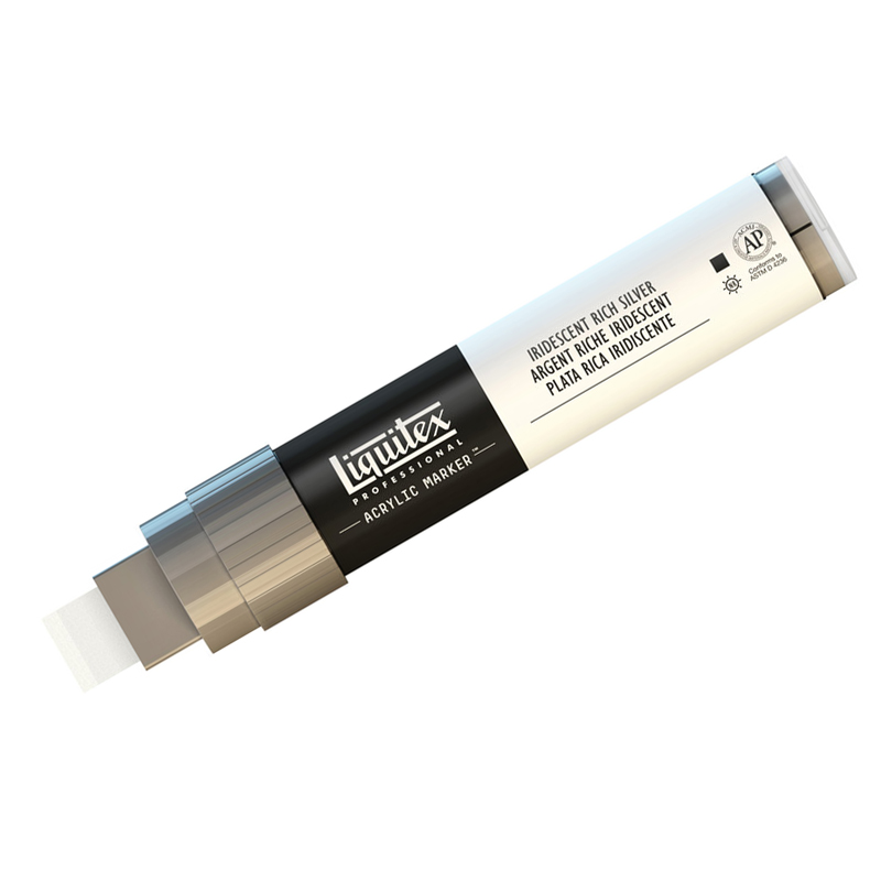 Маркер акриловый Liquitex "Paint marker Wide" 15мм, серебро античное иридисцентное