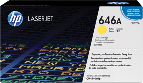 Картридж ориг. HP CF032A (№646A) желтый для Color LaserJet CM4540 (12500стр)