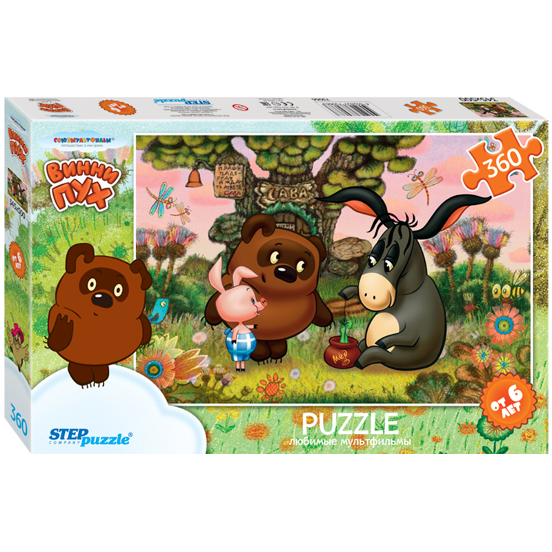 Пазл  360 эл. Step Puzzle "Союзмультфильм. Винни Пух", картонная коробка