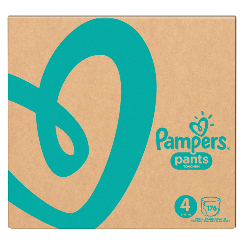 Подгузники-трусики Pampers "Pants", макси (9-15 кг), 176шт.