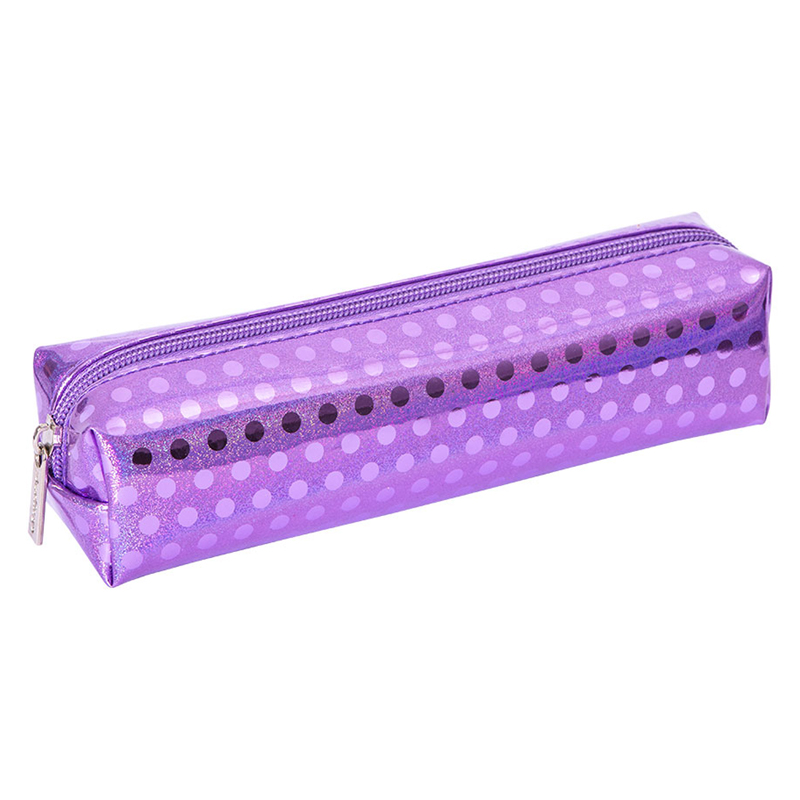 Пенал-косметичка 200*50*55 Berlingo "Metallic lilac", голографический ПВХ