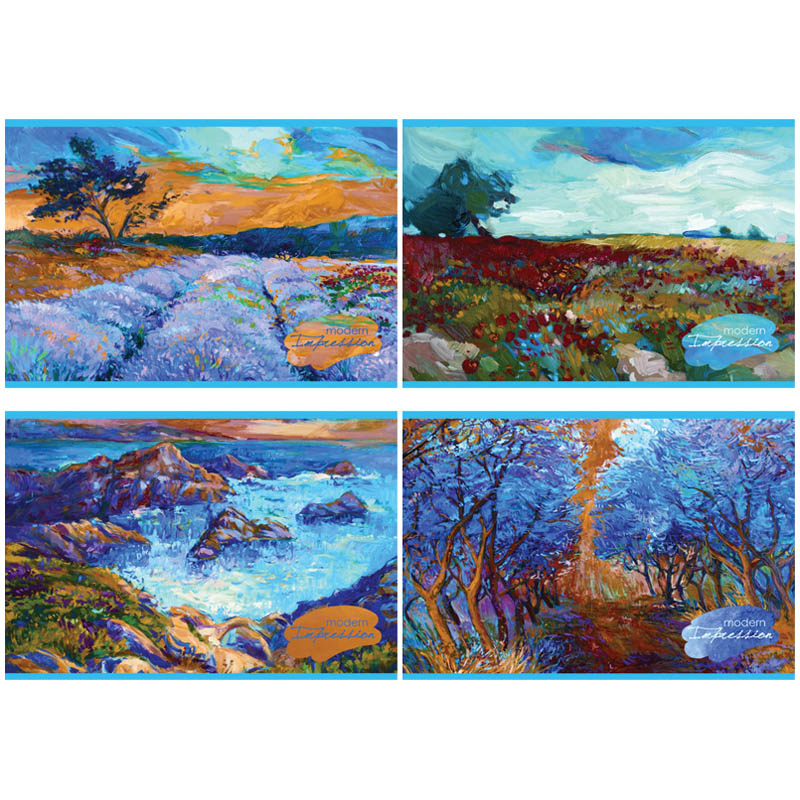 Альбом для рисования 40л. А4 на скрепке "Modern impression", блестки