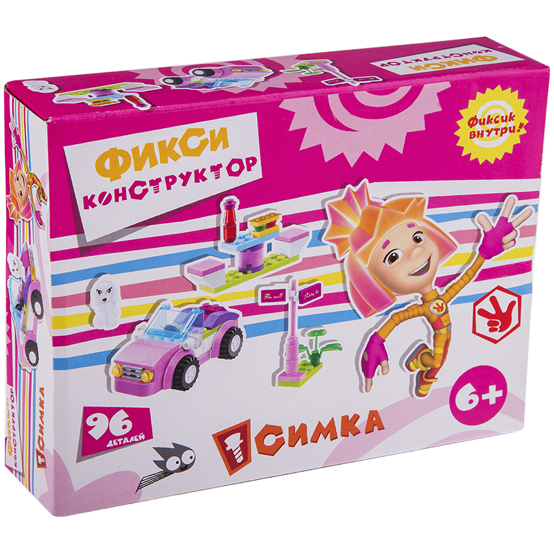 Конструктор пластиковый Businka "Фиксики - Симка. Путешествие", 96 элементов, картонная коробка