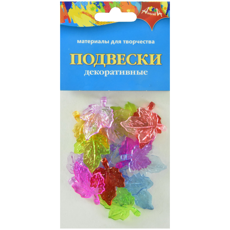 Материал декоративный Апплика "Подвески. Листочки", 17шт.