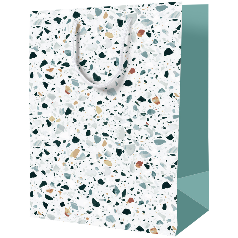 Пакет подарочный 33*42*12см ArtSpace "Terrazzo white", ламинированный