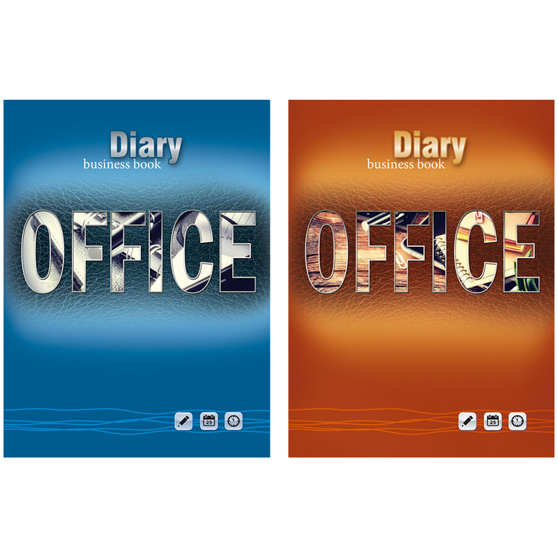 Ежедневник недатированный, A6, 136л., 7БЦ BG "Office work", глянцевая ламинация, выборочный  лак