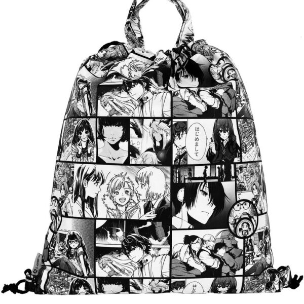 Cумка-рюкзак Lamark Manga/Аниме комиксы, на шнурках, 34х42 cм, внутр. карман на молнии, ручки, застежка на груди