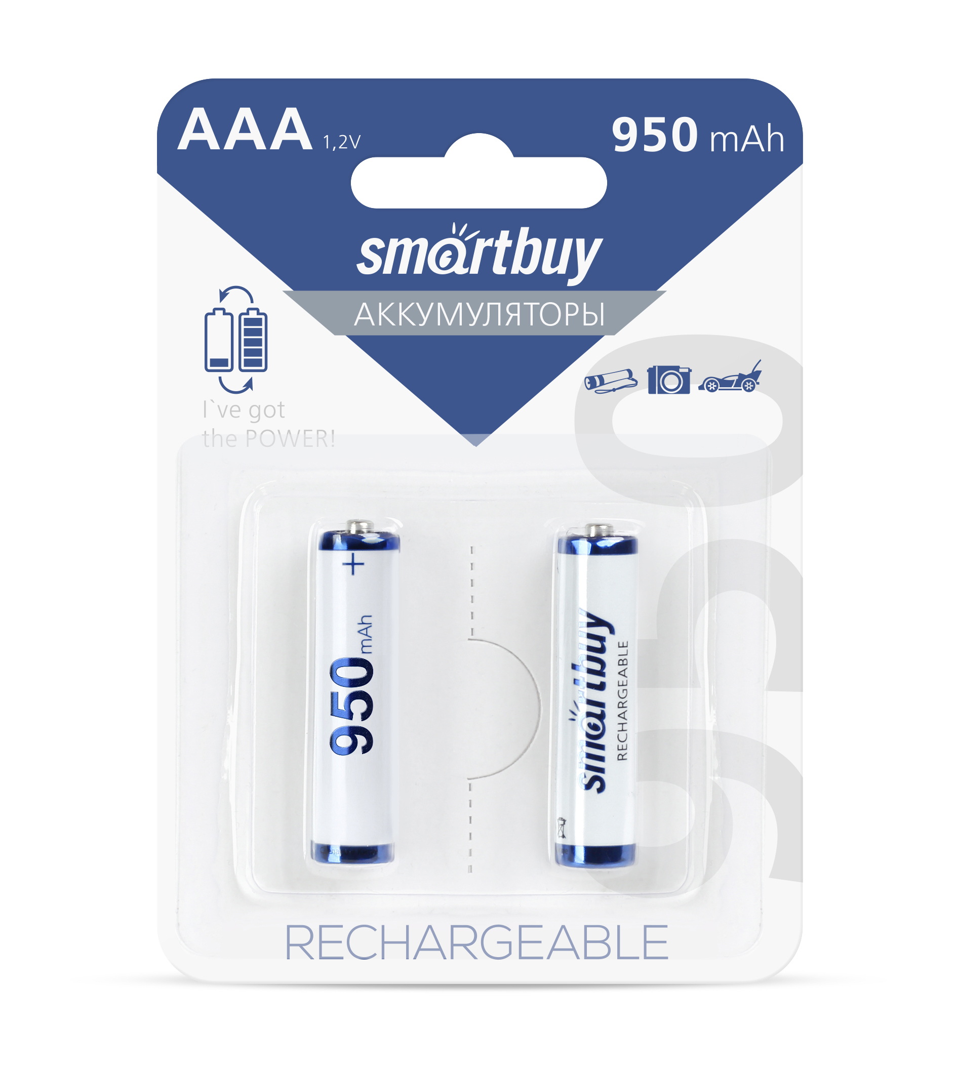 Аккумулятор Smartbuy AAA (HR03) 950mAh 2BL_1