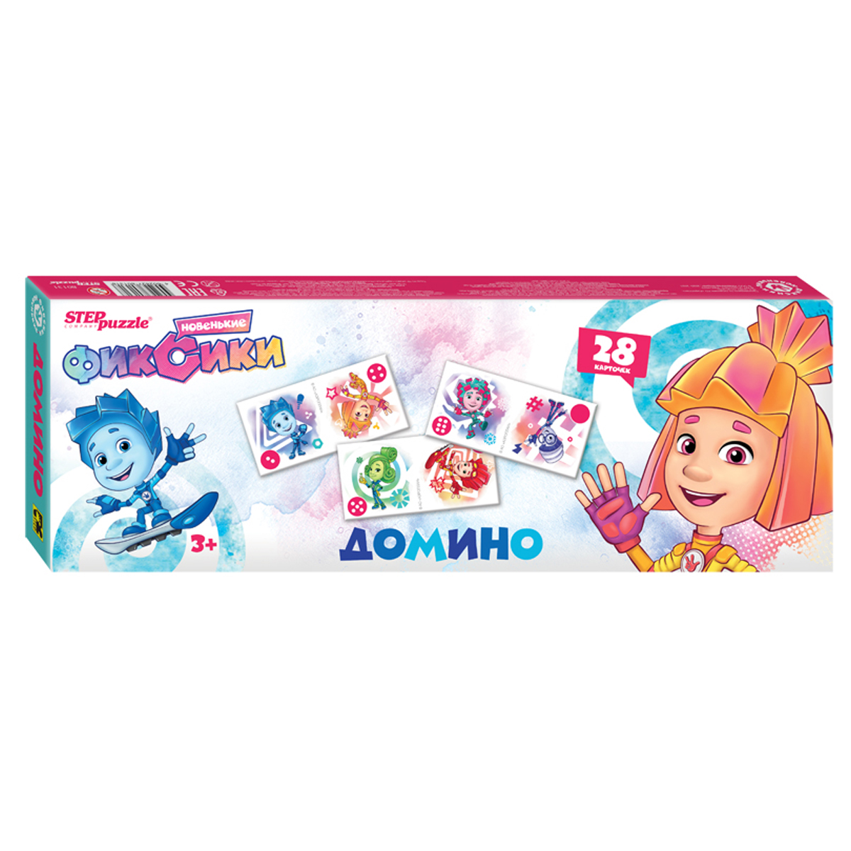 Настольная игра Домино Step Pazzle "Фиксики", картонная коробка