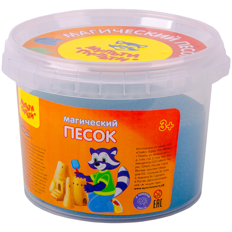 Песок для лепки Мульти-Пульти "Магический песок", синий, 700г
