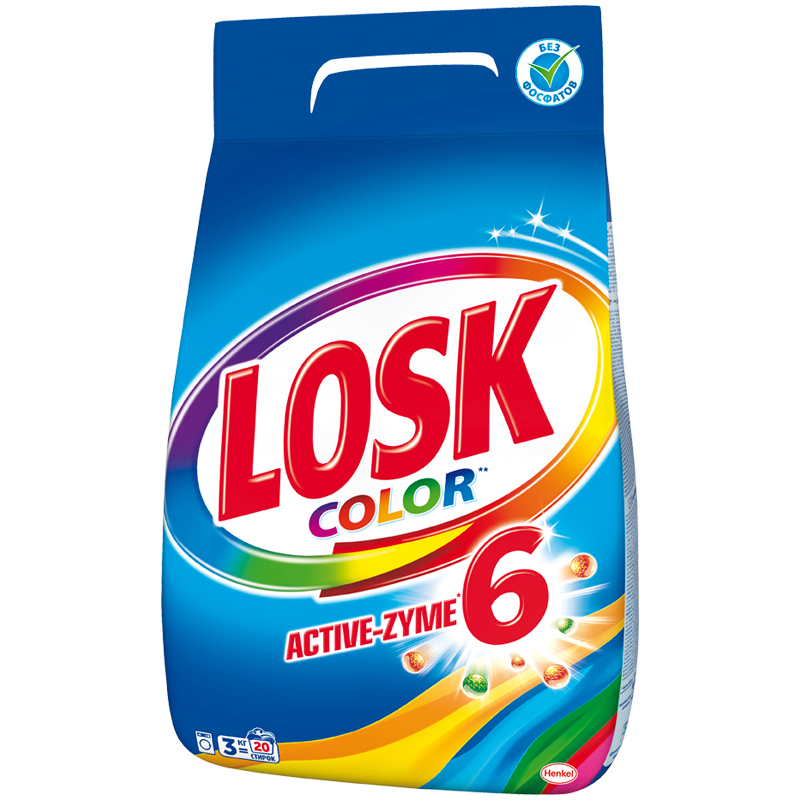 Порошок для машинной стирки Losk "Color", 3кг