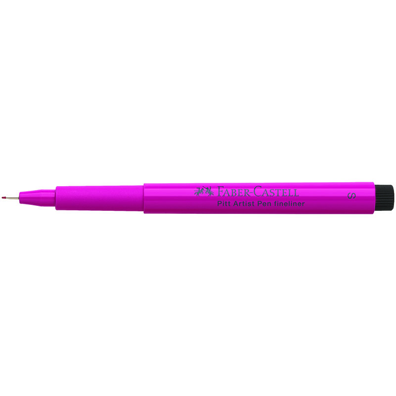Ручка капиллярная Faber-Castell "Pitt Artist Pen Fineliner" цвет 125 средне-фиолетово-розовый, S=0,3мм, игольчатый пишущий узел