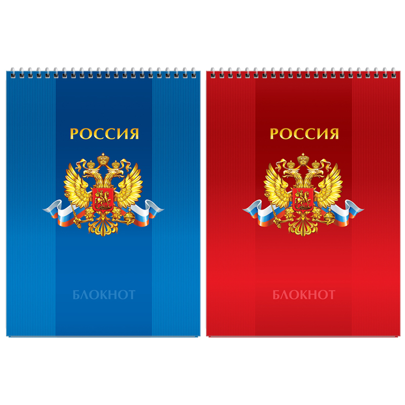 Блокнот А4 80л. на гребне ArtSpace "Российская символика", твердая обложка