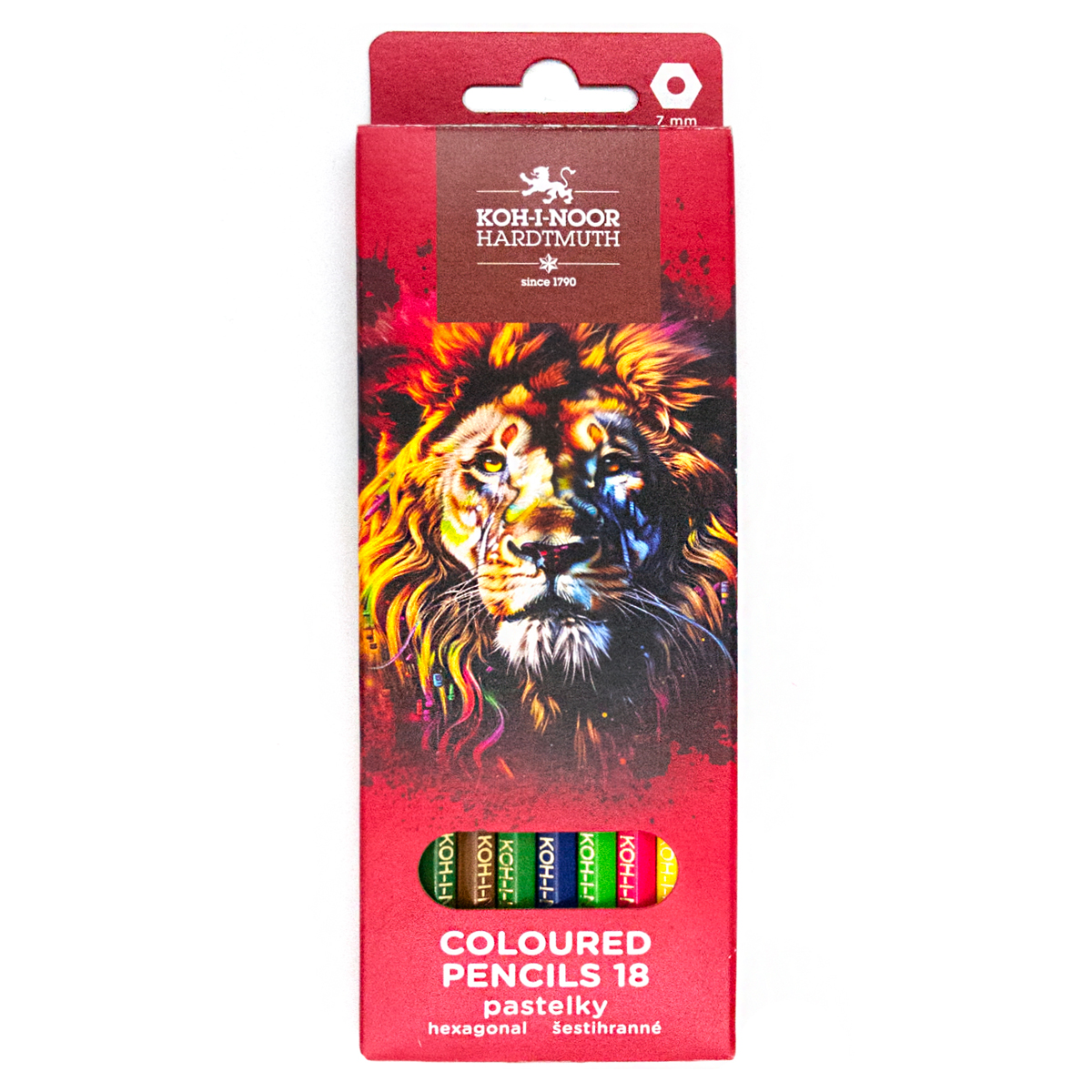 Карандаши цветные Koh-I-Noor "RED LION", 18 цв, картон.упак. с подвесом