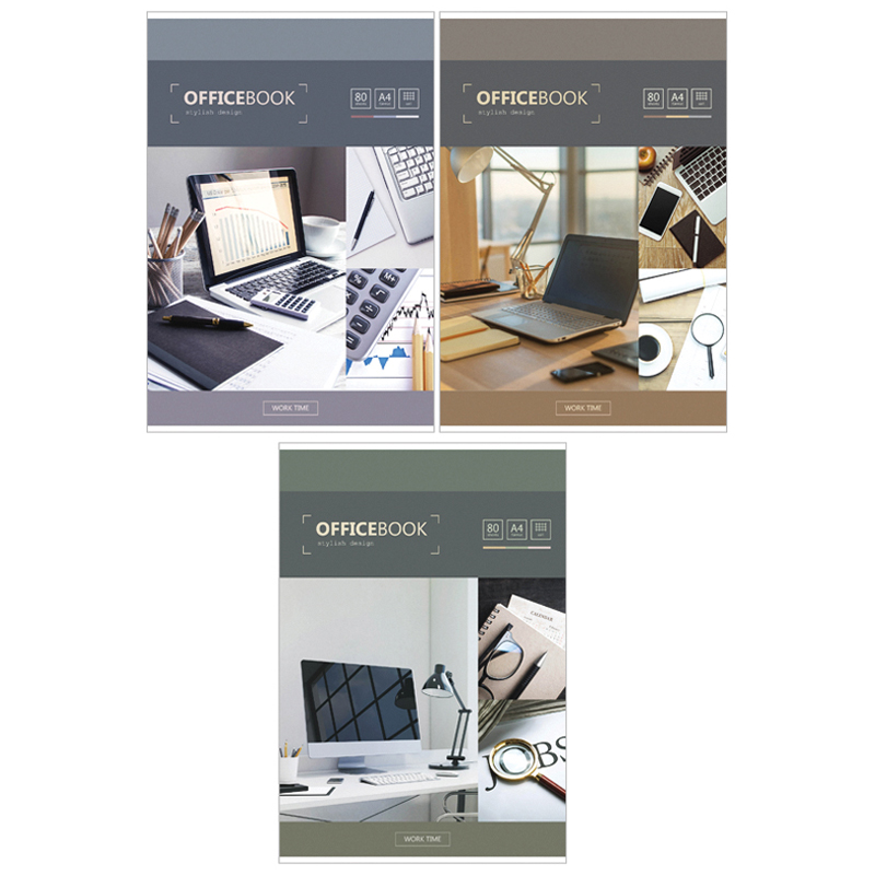 Тетрадь 80л., А4, клетка ArtSpace "Офис. Worktime"