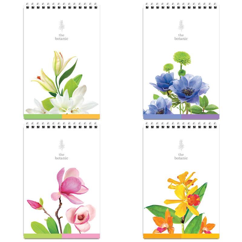 Блокнот А5 80л. на гребне ArtSpace "Цветы. The botanic", твердая обложка