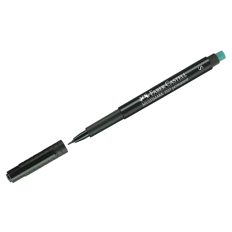 Маркер перманентный Faber-Castell "Multimark permanent" S, черный, игольч., 0,4мм, с ластиком