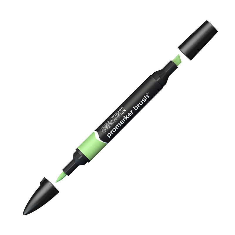 Маркер-кисть художественный двухсторонний Winsor&Newton "Promarker Brush", спиртовой, пулевидный/кисть, зеленое яблоко