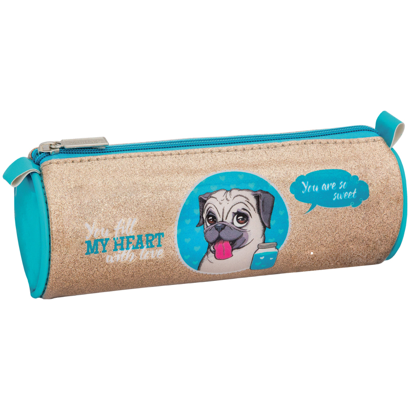 Пенал-тубус 210*70*70 Berlingo "Pug-dog", ПВХ