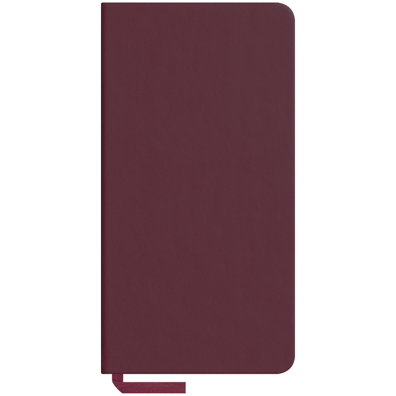 Еженедельник недатированный А6, 64л., кожзам, OfficeSpace "Classic Velvet", бордовый, тонир. блок